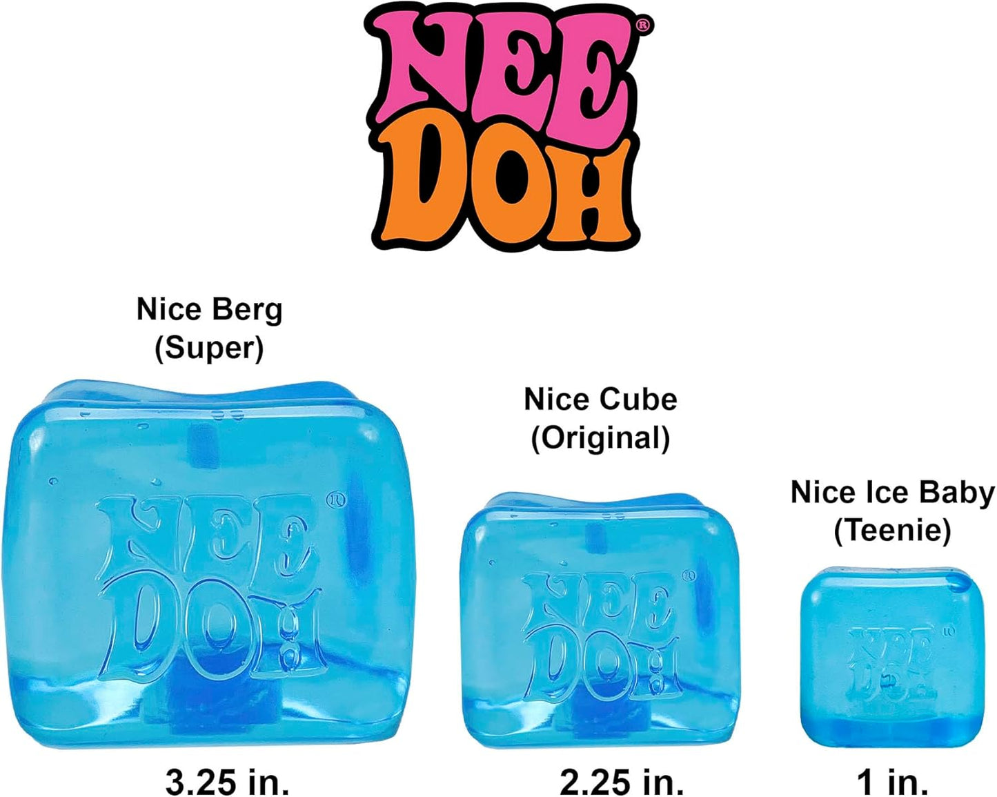 NeeDoh Nice Ice Baby Teenie Squishy Nice Cube 3.5cm - Sensory Squishy Fidget Toy For Stress Relief