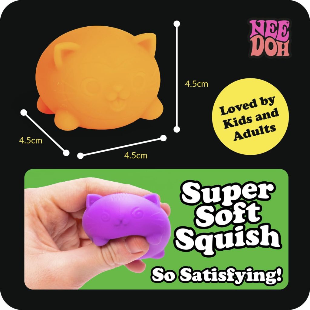 Teenie NeeDoh Cool Cats Kittens Fidget Toy Set - Sensory Toy