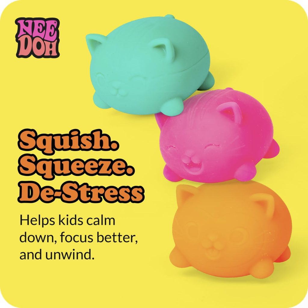 Teenie NeeDoh Cool Cats Kittens Fidget Toy Set - Sensory Toy