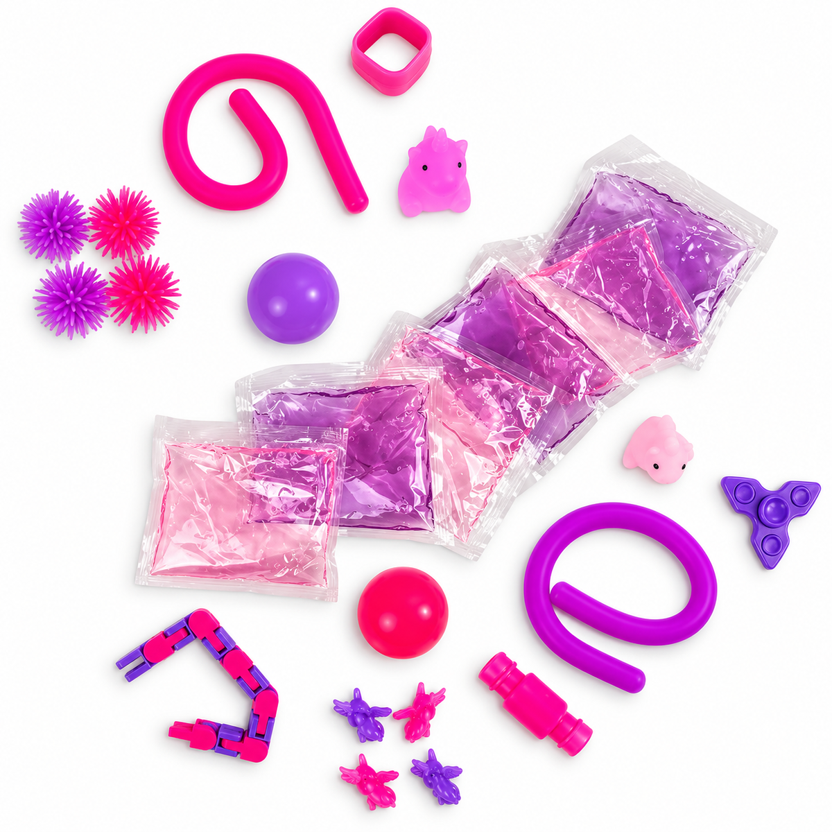 HGL Unicorn Sensory Squish Set – 24 Piece Fidget Toy Kit