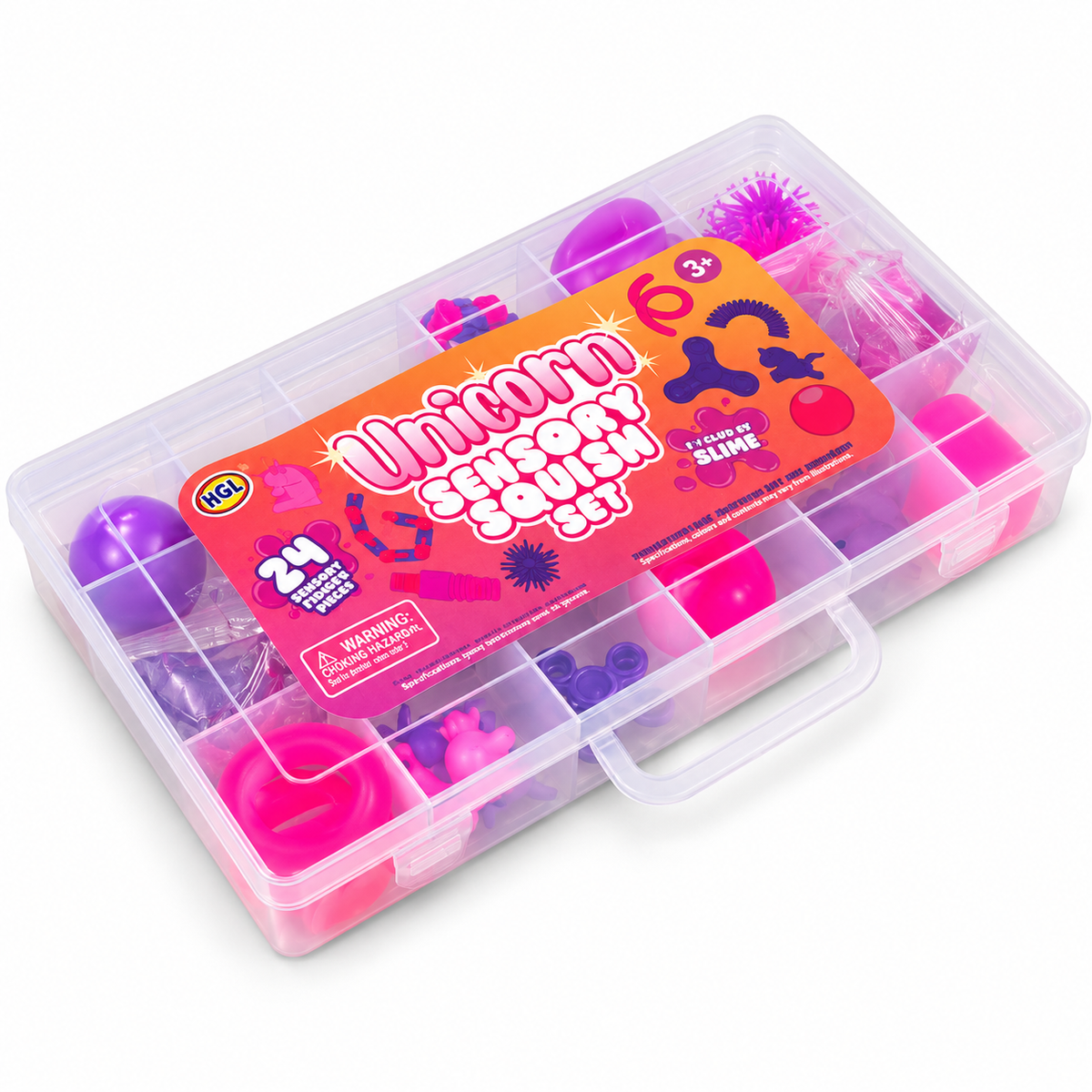HGL Unicorn Sensory Squish Set – 24 Piece Fidget Toy Kit