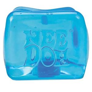 NeeDoh Nice Berg 3.5" Jumbo Nice Cube Blue - Sensory Squishy Fidget Toy For Stress Relief
