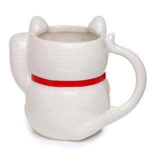 Maneki Neko Lucky Cat Ceramic Shaped Mug