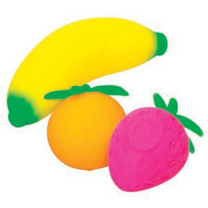NeeDoh Groovy Fruit Fidget Toy Anti Stress Ball - Banana, Strawberry & Orange