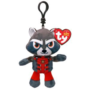 TY Marvel Plush Key Clip Key Ring Keyring - Spiderman, Groot, Iron Man, Rocket, Captain America, Black Panther, Miles Morales - Beanie Babies