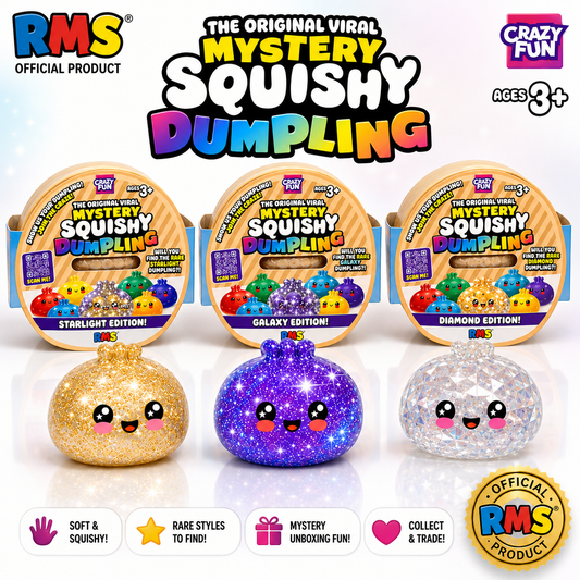 RMS The Original Viral Mystery Squishy Dumpling (Starlight, Holographic, Galaxy)