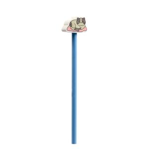 Cute Kitty Cat HB Pencil & Eraser Topper Set