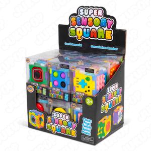 Super Sensory Square Ultimate Fidget Toy - Spin, Push, Pop, Twist, Click - Button, Maze, Toggle For ADHD & Anxiety