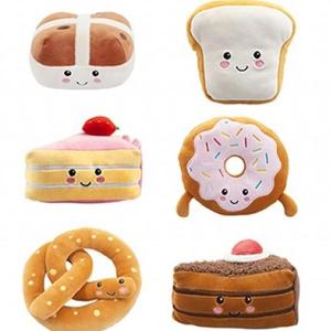 Softlings Bakery Foodies 16cm Plush Soft Toys - Strawberry Cheesecake, Hot Cross Bun, Donut, Toast, Pretzel, Chocolate Cake