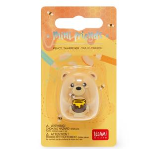 Legami Cute Pencil Sharpener - Mini Friends, Non-Slip Material, 2 Cute Designs