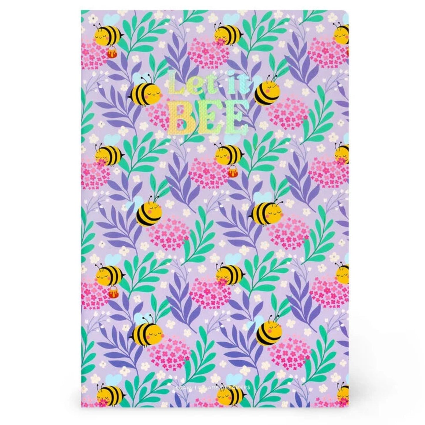 Legami A5 Lined Notebook - Ideal for Note-Taking - Teddy, Bee, Moth, Hedgehog, Flowers