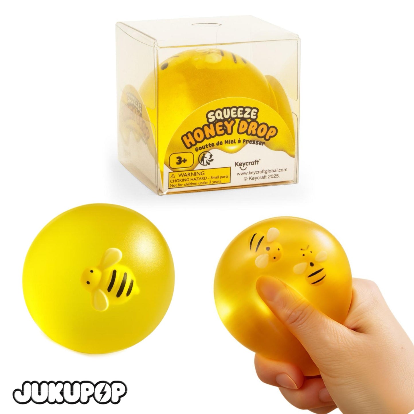 Bee Honey Sugar Ball Squishy Fidget Toy – Sensory Stress Relief Toy for Kids & Adults