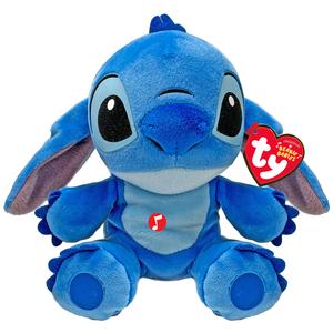 Stitch Official TY Disney Toy Interactive Beanie Bellies Soft Plush, 15cm, Licensed from Disney