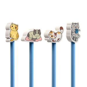 Cute Kitty Cat HB Pencil & Eraser Topper Set