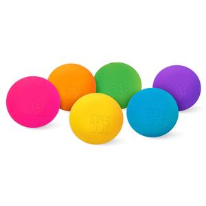 Needoh Rainboh Teenie Fidget Toy - Stress Relief Toy for Kids & Adults - Rainbow Set of 6 Sensory Balls