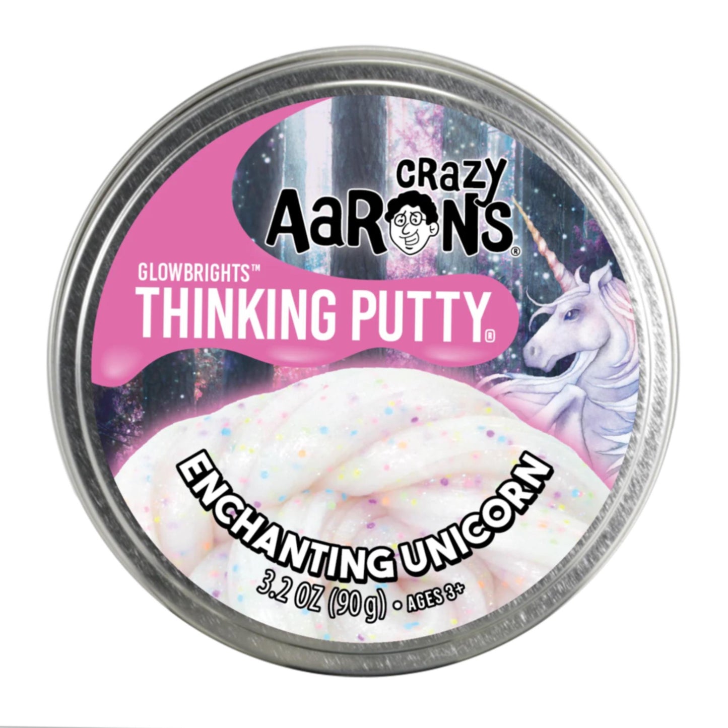 Crazy Aaron's Thinking Putty - Mermaid Tale, Enchanted Unicorn - Glowbrights For Anxiety, Stress Relief, ADHD & Autism