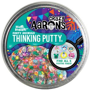 Crazy Aarons Thinking Putty 90g - Hide Inside: Find the Hidden Pieces - Mixed Emotions, Party Animals & Sweet Surprise