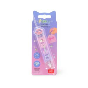 Legami Cute Cat Glue Tape 6m - Meow -  Crafting Supplies - Strong & Permanent Adhesion
