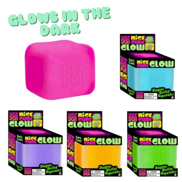 NeeDoh Nice Cube Glow In The Dark Sensory Fidget Toy