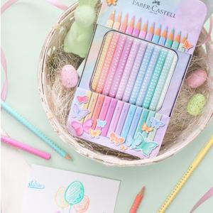 Faber Castell Sparkle Tin Pastel Colour Pencil Set