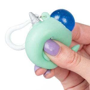 Glitter Narwhal Keyring Sensory Fidget Toy For Stress Relief, Anxiety, ADHD & Autism - Bag Clip