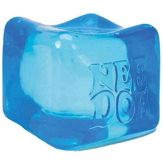 NeeDoh Nice Berg 3.5" Jumbo Nice Cube Blue - Sensory Squishy Fidget Toy For Stress Relief