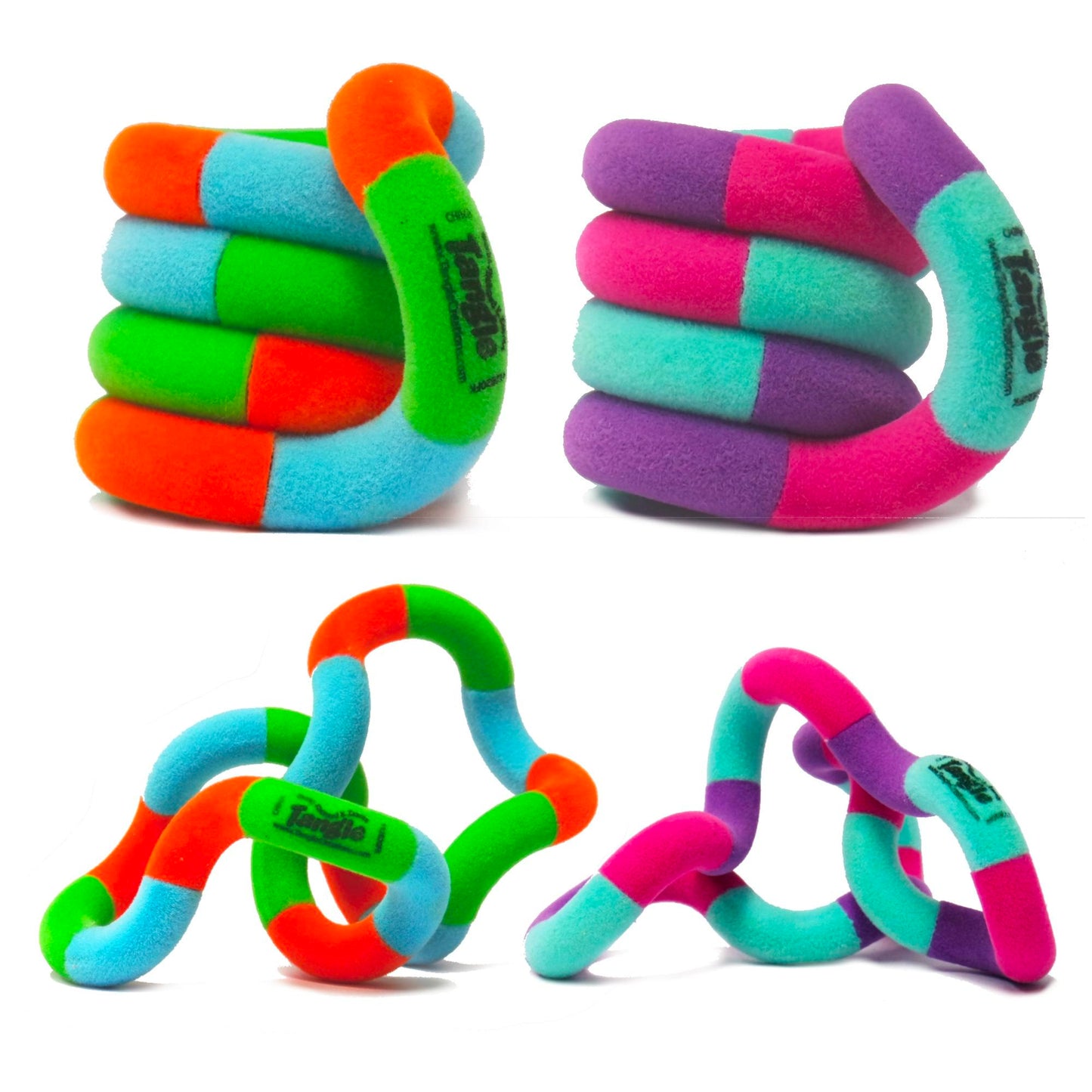 Tangle Sensory Fidget Toy - Classic, Metallic, Textured, Fuzzies, Glow in the Dark, Colour Change, Furry
