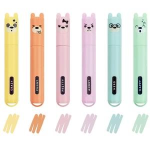 Legami Set of 6 Mini Pastel Highlighters - Teddy's Style