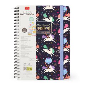 Legami A4 Lined Notebooks with STICKERS - Tarot, Red Panda or Unicorn Theme