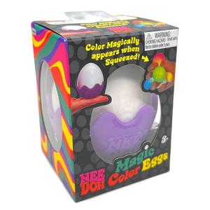 NeeDoh Magic Colour Egg - Rainbow Marble Effect, Non-Toxic Material, 3+ Years, Stress Relief Toy