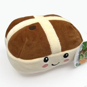 Softlings Bakery Foodies 16cm Plush Soft Toys - Strawberry Cheesecake, Hot Cross Bun, Donut, Toast, Pretzel, Chocolate Cake