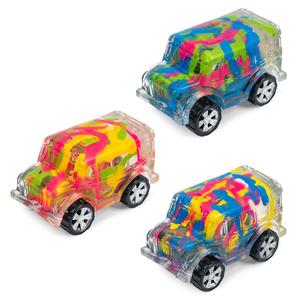 Inkerz Paint Sugar Ball School Bus - Translucent Maltose Squishy Fidget Toy For Stress Relief, Anxiety, ADHD & Autism Stimming