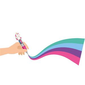 Legami Mini 4-Colour Ballpoint Pen - Dinosaur or Unicorn