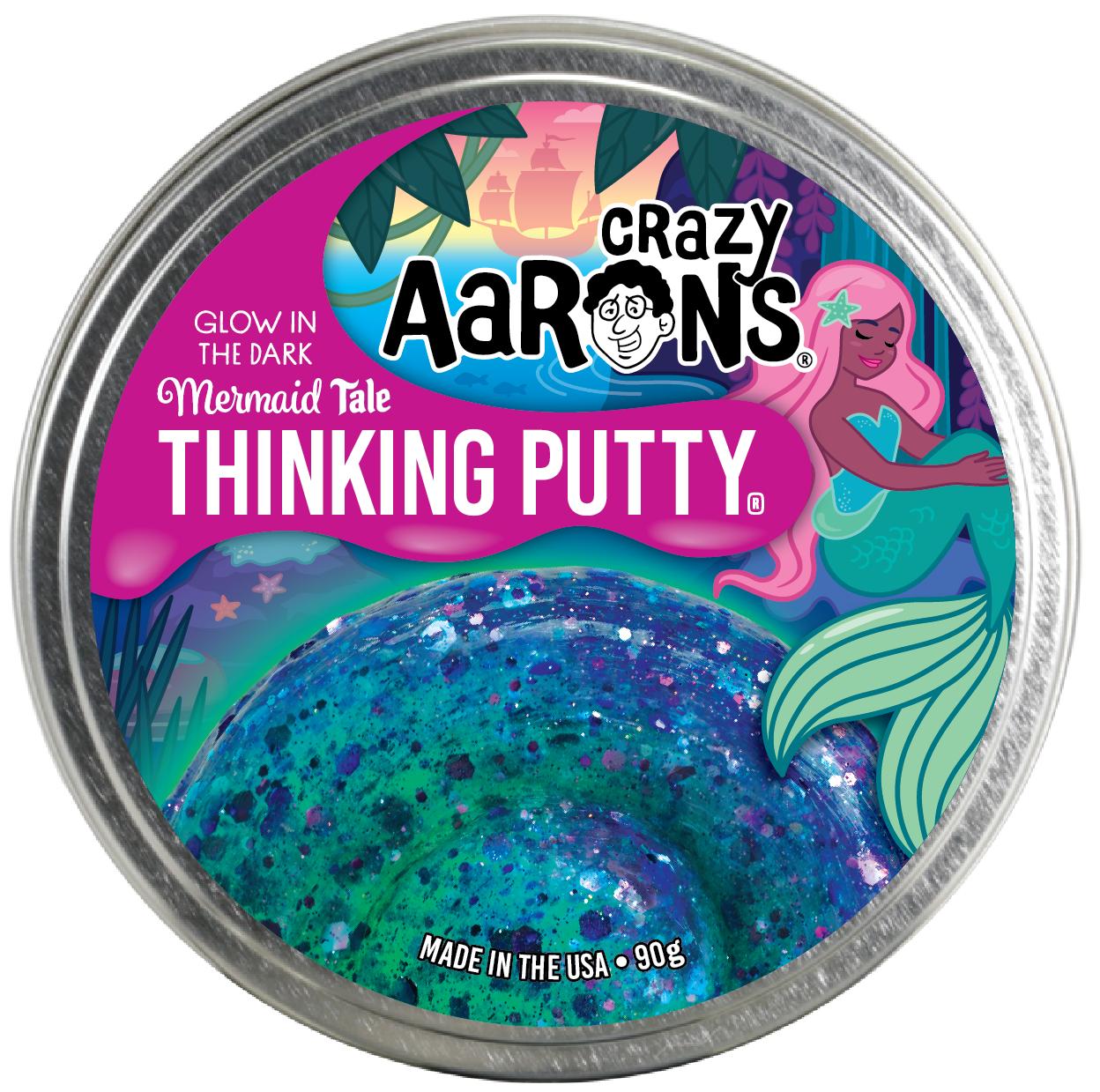 Crazy Aaron's Thinking Putty - Mermaid Tale, Enchanted Unicorn - Glowbrights For Anxiety, Stress Relief, ADHD & Autism