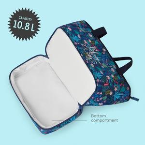 Legami Large Insulated Washable Floral Zip Up Lunch Bag