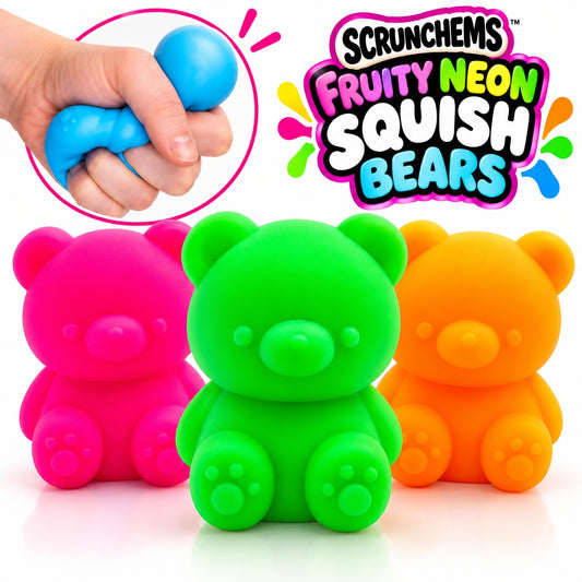 Scrunchems Fruity Neon Squish Bears – Scented Squishy Fidget Toy