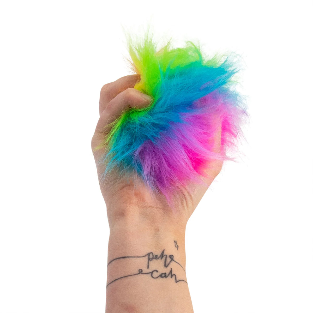 Scrunchems Furry Sugar Squish Ball – Rainbow Fluffy Sensory Toy