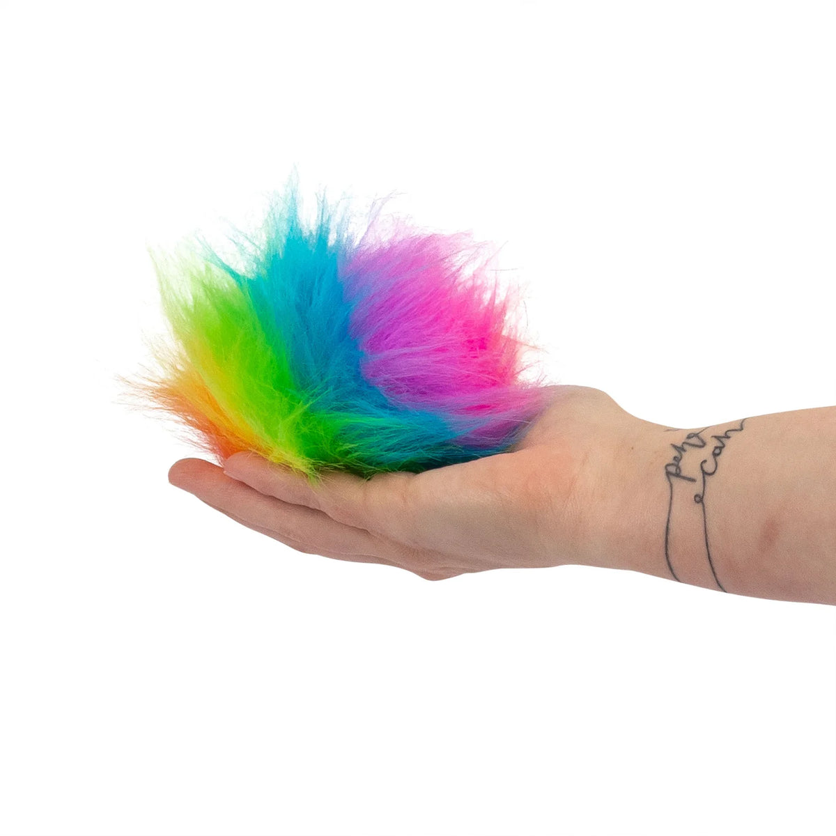 Scrunchems Furry Sugar Squish Ball – Rainbow Fluffy Sensory Toy