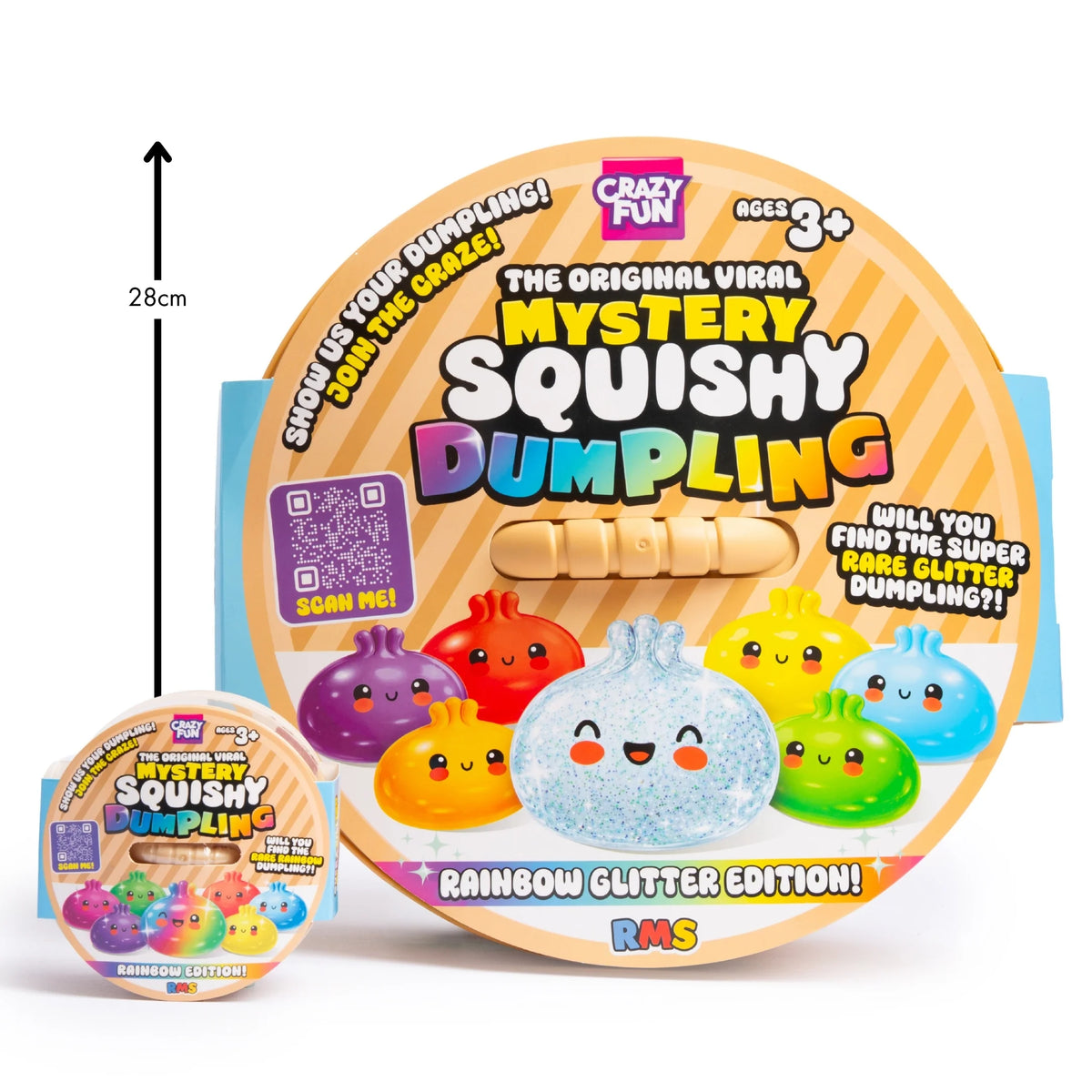 PRE ORDER - RMS Jumbo Mystery Squishy Dumpling 28cm – Giant Slow-Rise Sensory Toy