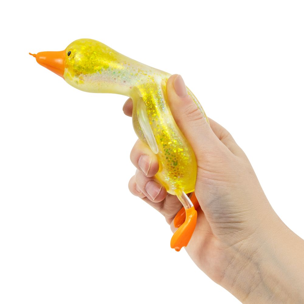 Sparkly Stretchy Duck – Glitter Squishy Sensory Toy