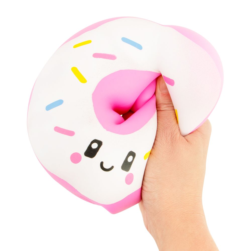 Big Squij Donut Slow-Rise Squishy Toy – Cute Sprinkle Sensory Fidget