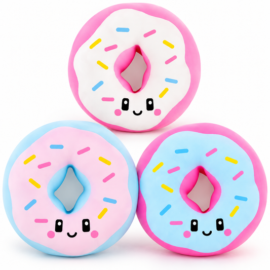 Big Squij Donut Slow-Rise Squishy Toy – Cute Sprinkle Sensory Fidget