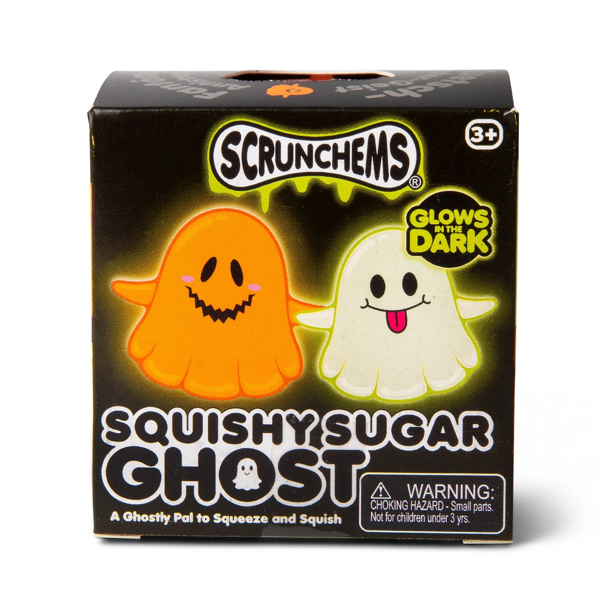 SCRUNCHEMS Glow in the Dark Sugar Ghost – Sensory Fidget Toy