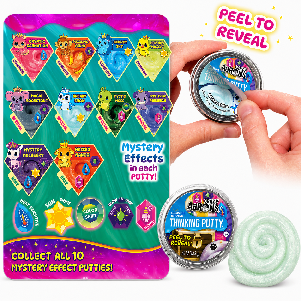 Crazy Aaron's Mini Thinking Putty Treasure Reveal – Mystery Putty