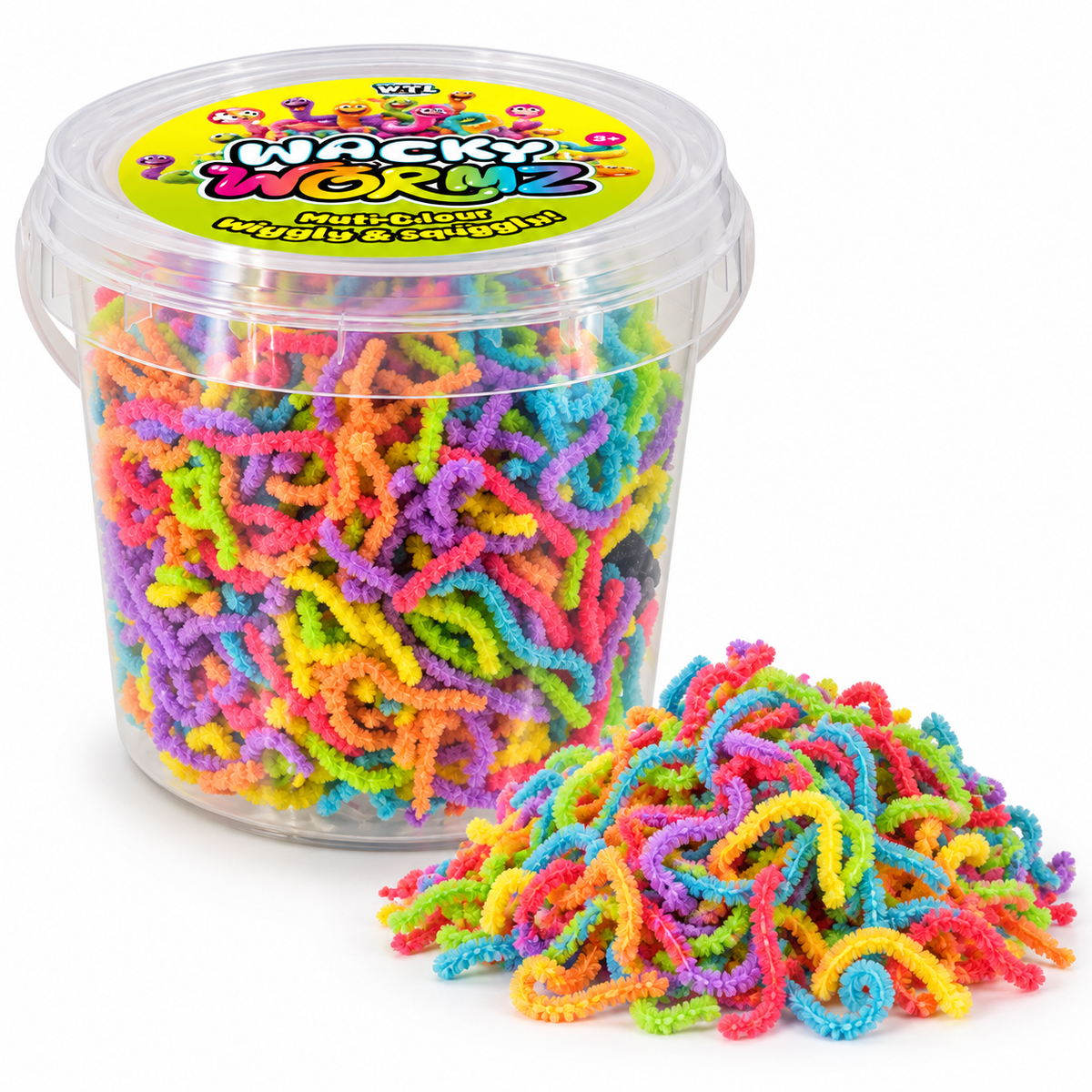 Wacky Wormz Multi-Colour Sensory Fidget Tub – 200g