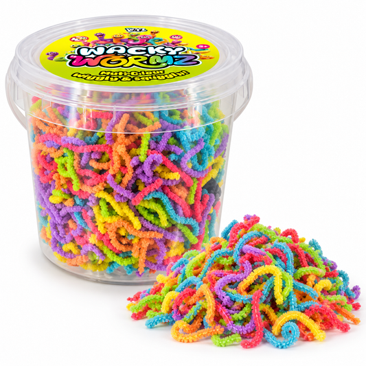 Wacky Wormz Multi-Colour Sensory Fidget Tub – 200g